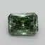 3.18 Ct. Fancy Vivid Pacific Green Radiant Lab Grown Diamond