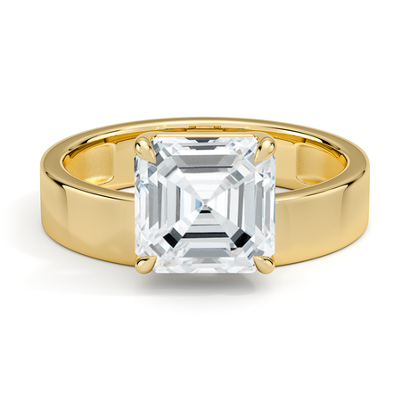 18K Yellow Gold Peyton Floating Diamond Solitaire Ring