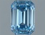1.02 Ct. Fancy Vivid  Blue Emerald Lab Grown Diamond