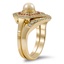 Art Deco-Inspired Hexagonal Halo Pearl Matched Set, smallside view