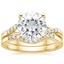 18KY Moissanite Chamise Diamond Bridal Set, smalltop view