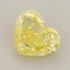 1.55 Ct. Fancy Vivid  Yellow Heart Lab Grown Diamond