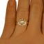 The Luli Ring, smallzoomed in top view on a hand