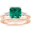14K Rose Gold Symphony Diamond Ring (1/2 ct. tw.) with Petite Comfort Fit Wedding Ring