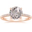 14K Rose Gold Viviana One-Quarter Coverage Diamond Ring, smalltop view