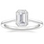 18K White Gold Petite Luna 1.5mm Bezel Ring, smalltop view