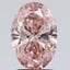1.82 Ct. Fancy Intense Brownish Pink Oval Lab Grown Diamond