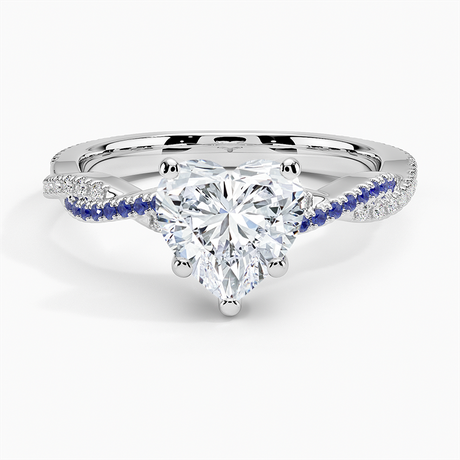 Petite Twisted Vine Sapphire and Diamond Ring