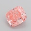1.39 Ct. Fancy Vivid Pink Cushion Lab Grown Diamond