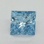 0.90 Ct. Fancy Vivid Blue Princess Lab Grown Diamond