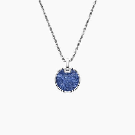 Blue Sodalite Rope Chain Pendant