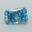 1.53 Ct. Fancy Vivid  Blue Radiant Lab Grown Diamond