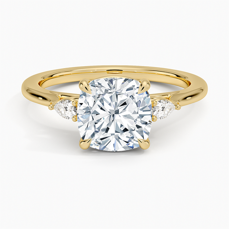Three Stone Pear Engagement Ring - Aria
