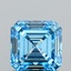 1.00 Ct. Fancy Vivid Blue Asscher Lab Grown Diamond