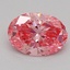 0.34 Ct. Fancy Vivid Pink Oval Lab Grown Diamond