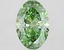 2.10 Ct. Fancy Vivid Green Oval Lab Grown Diamond