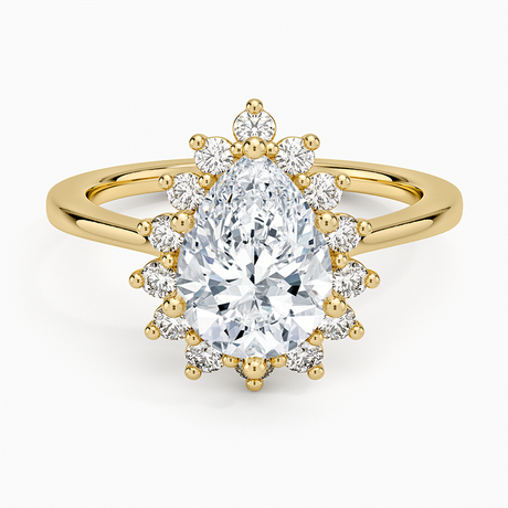 Sunburst Halo Engagement Ring - Brilliant Earth