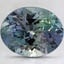 10x7.9mm Unheated Parti-Color Oval Tanzanite