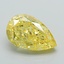 6.12 Ct. Fancy Vivid Yellow Pear Lab Grown Diamond
