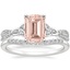 Platinum Luxe Entwined Celtic Love Knot Diamond Ring with Petite Curved Diamond Ring (1/10 ct. tw.)