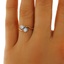 The Penny Ring, smalltop view on a hand