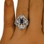 The Biarritz Ring, smallzoomed in top view on a hand
