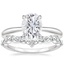 18KW Moissanite Freesia Ring with Curved Versailles Diamond Ring, smalltop view