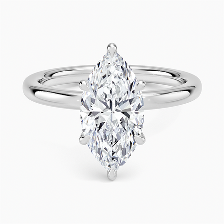 Platinum Secret Halo 2mm Diamond Ring