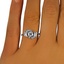 The Vada Ring, smalltop view on a hand