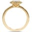 Green Sapphire Halo Diamond Ring, smallside view