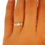 The Alex Ring, smalltop view on a hand