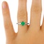 The Adagio Ring, smalltop view on a hand
