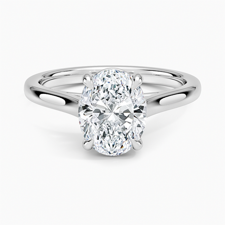 18K White Gold 2mm Provence Solitaire Ring