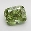 2.61 Ct. Fancy Vivid  Green Cushion Lab Grown Diamond