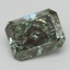 5.02 Ct. Fancy Vivid Greyish Green Radiant Lab Grown Diamond