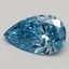 1.35 Ct. Fancy Vivid Blue Pear Lab Grown Diamond