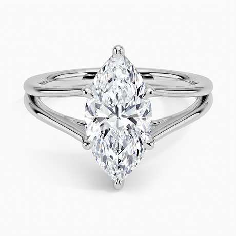 Platinum Tressa Split Shank Solitaire Ring