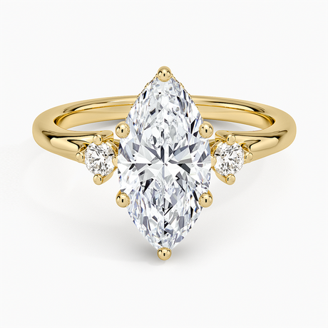 Floating Stone Diamond Engagement Ring