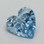 1.40 Ct. Fancy Vivid Blue Heart Lab Grown Diamond