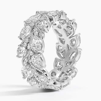 Camellia Eternity Lab Diamond Ring in Platinum