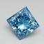 3.21 Ct. Fancy Vivid Blue Princess Lab Grown Diamond
