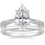Platinum Elsie Ring with Petite Comfort Fit Wedding Ring