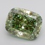2.72 Ct. Fancy Vivid  Green Cushion Lab Grown Diamond