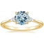 18K Yellow Gold Aria Three Stone Diamond Ring (1/10 ct. tw.), smalltop view