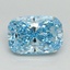 2.17 Ct. Fancy Vivid Blue Cushion Lab Grown Diamond
