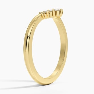 Lunette Round Diamond Contour Ring
