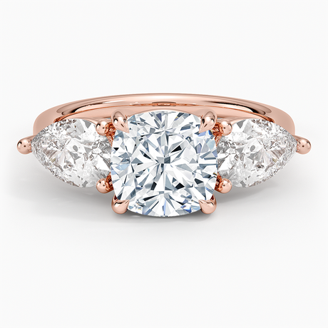 14K Rose Gold Luxe Opera Three Stone Diamond Ring (1 1/3 ct. tw.)