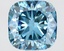 2.56 Ct. Fancy Vivid Blue Cushion Lab Grown Diamond