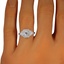 The Graciella Ring, smallzoomed in top view on a hand