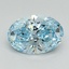 2.30 Ct. Fancy Vivid Blue Oval Lab Grown Diamond
